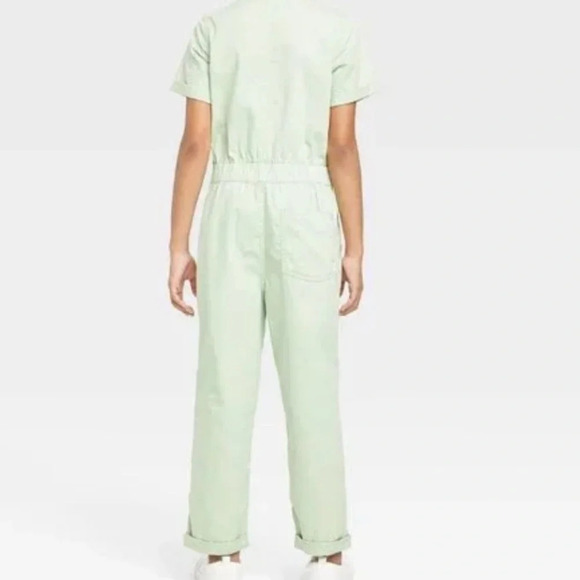 NWT Girls' Green Short Sleeve Jumpsuit - Picture 2 of 9
